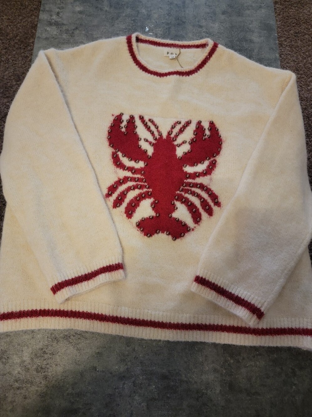 NWT POL Lobster Sweater - Picture 2 of 6